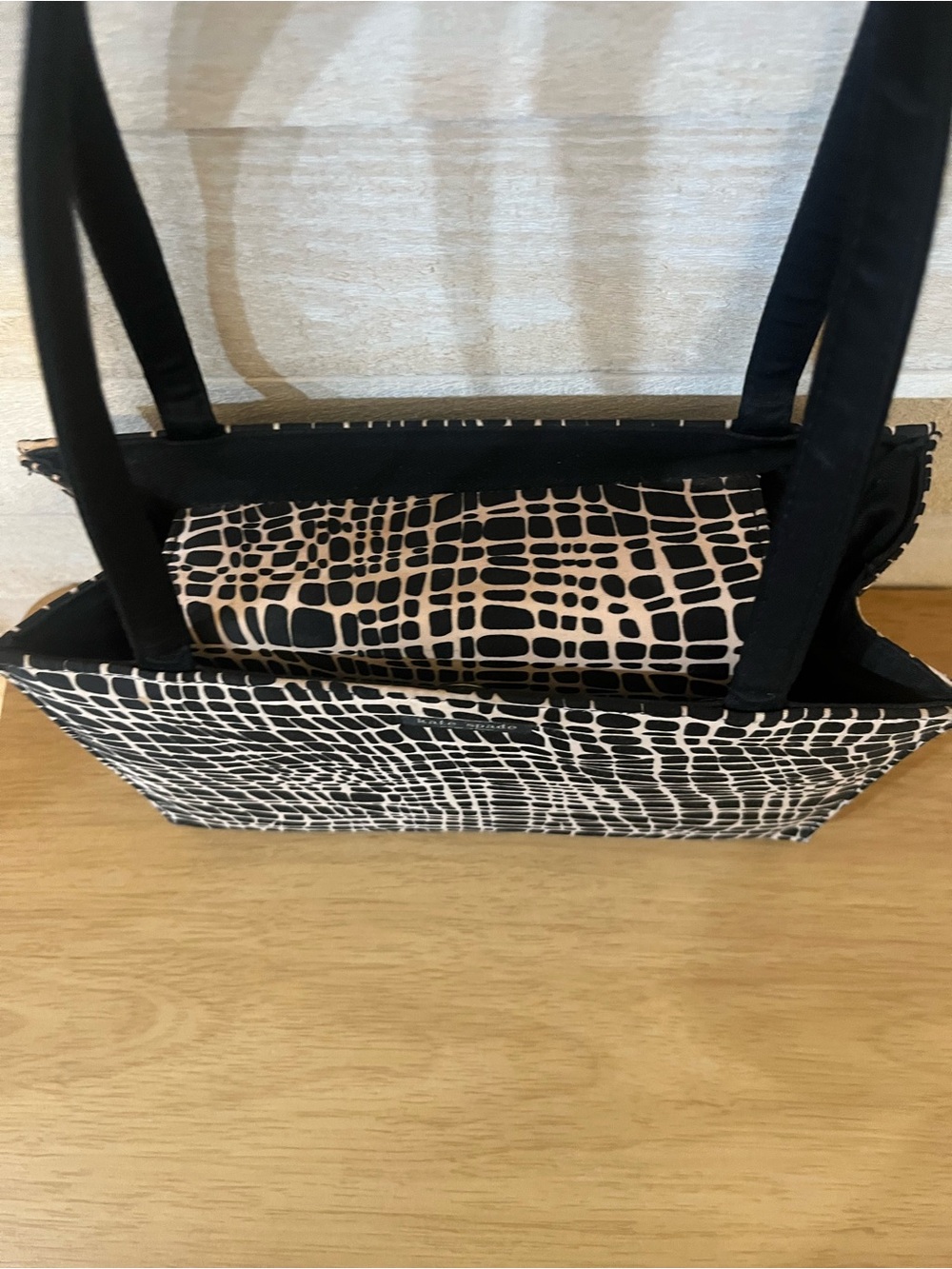 kate spade New York Black & Cream Patterned Tote Bag-Vintage Classic - Picture 4 of 14